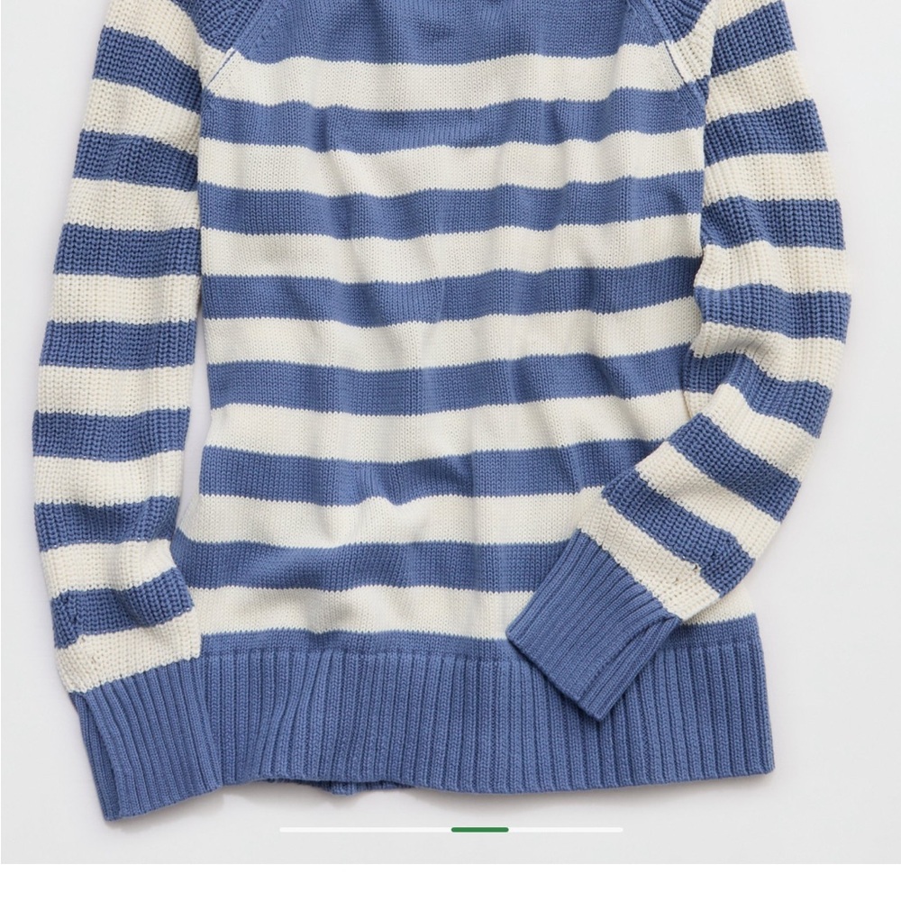 💕NWT! Aerie Blue and Cream Striped Sweater - Picture 8 of 8